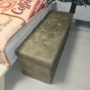 패브릭 침대의자 벤치의자 접이식 접이식의자 사각수납벤치 벨벳벤치 수납의자