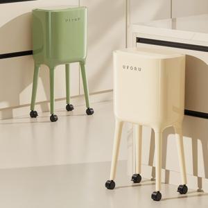 압착 개폐식 뚜껑이  굽힘  다리 쓰레기통 - 대용량 타원형 주방 및 거실용 내구성 플라스틱