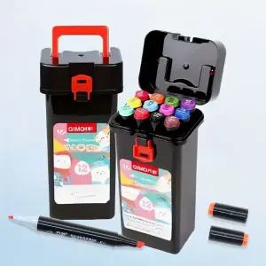 마카펜 트윈수성 12색 페인팅 그리기 2타입촉 칠하기미술용품 세트 디자인 신학기