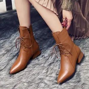 베리슈 여성 레이스업 앵클부츠 겨울 여자 앵글 워커