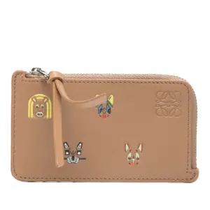 로에베 애니멀 프린트 로고 지퍼 카드 지갑 C643Z40 XAH9579
