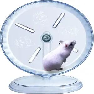 LAZYZal 사일런트 햄스터 휠 초침묵 운동 액세서리 조용한 러닝 마우스 또는 기타 작은 동물을 위한 조절식