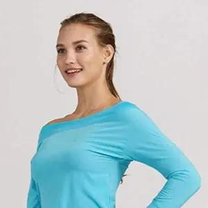 오프숄더 7부 티셔츠 헬스 운동복