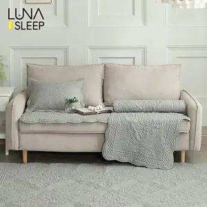 [루나앤슬립][4인용]목화솜 자수퀼팅 통워싱 소파패드 1+1 세트(+멀티매트)