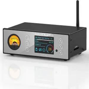 Douk 오디오 C100 PRO 미니 고해상도 블루투스 뮤직 스트리머 디지털 플레이어 프리앰프 DAC(USB 광학 XLR