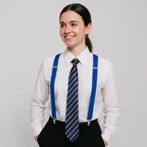 bns 컬러 정장 멜빵 서스펜더 블루 바지 멜빵끈