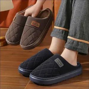 거실 겨울 슬리퍼 털안감 논슬립 사무실 따뜻한 보온화 남자 겨울실내화 방수슬리퍼