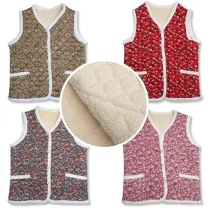 겨울 방한 따뜻한 할머니조끼 누빔 두꺼운 기모 김장조끼 A타입