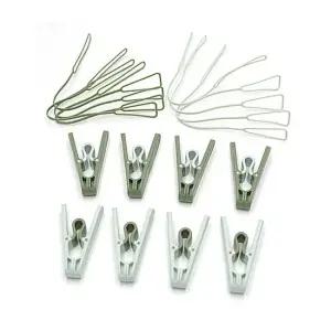 bns SLIBB 슬리브 걸이형 빨래건조집게 그린 8P 양말 속옷 빨래 야외 캠핑 빨래 야외