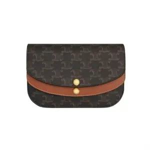 [명품] 셀린 듀오 스트랩 지갑 트리옹프 캔버스 카프스킨 10P672GVL 04LU