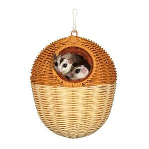 슈가 글라이더 해먹, 지원 면 둥지가 있는 도토리 모양의 새 침대, 사계절 내내 보편적이며 쥐, 다람쥐, 앵무새에게 적합합니다.