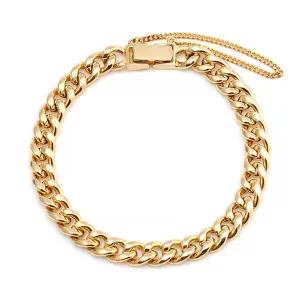 18K 볼드 라운딩 커브체인 중 팔찌 IRB27357