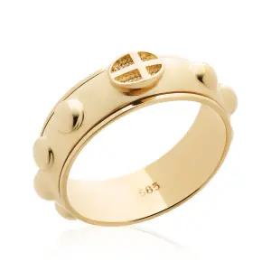 세례명무료각인 18K 천주교 심플 라운드 회전묵주반지 SHR38379