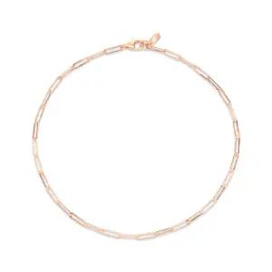 18K 심플 플랫 클립체인 발찌 JNA23107