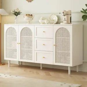 낮은 서랍장 라탄 일본식 와이드 드레스룸 침실 수납함 원목 엔틱 화이트 정리함 보관함