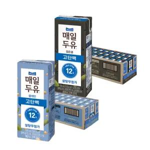매일두유 고단백 190ML 24팩 + 고단백 검은콩 190ML 24팩