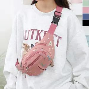 [라일리] Rly 남녀 힙색 미니 트렌드 홀로그램 영문 데일리 크로스