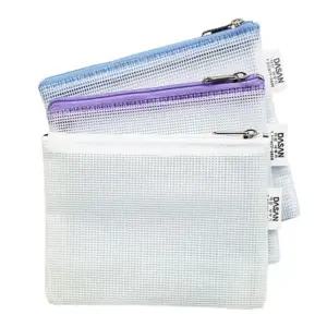 타포린 지폐 영수증 지갑 투명 b7 지퍼 파일 케이스 봉투 어린이집 약 미니 파우치 가방 여행용 다용도 수