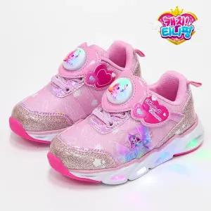 캐치티니핑 스텔라 하트 메쉬 키즈 정품 선물 생일 여아 LED 운동화