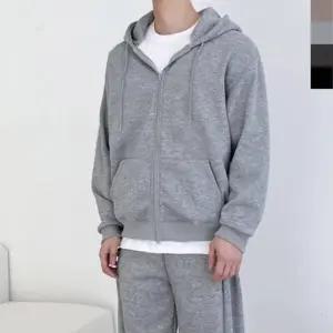 겨울 오버핏 투웨이 점퍼 기모 커플 후드 남성용 양털안감 집업