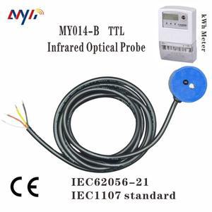 TTL to IR 적외선 광학 프로브 에너지 미터 IEC62056 DLMS kWh 가스 수량계 선불 판독
