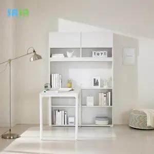 데코라인(매장상품) 플랜 1인책상+책장+상부장 세트