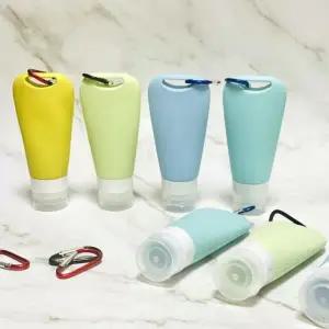 ( )카라비너형 여행공병세트 실리콘 지퍼백파우치포함