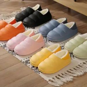 겨울 털 슬리퍼 패딩 실내화 방수 방한 쿠션 거실화 쿠션감 방지 슬리퍼 거실화 층간소음 실내화 방한