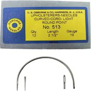 CS 오스본 12개Pk 곡선형 코드 라이트 바늘 513 실내용 212 니들 사이즈