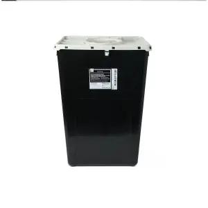 포트 뚜껑이 있는 RCRA 유해 폐기물 용기 검은색 18갤런 1개 각 MDS708318H