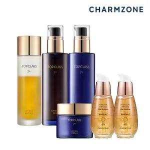 참존 탑클래스 리프팅 탄력 기초세트 6종(스킨+에멀전+크림+에센스+골든실앰플2)