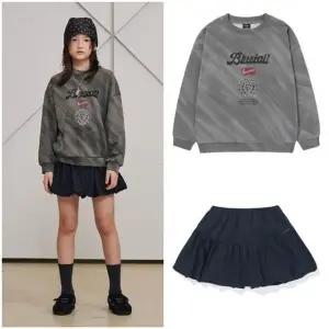 [갤러리아] (블루테일)차콜그레이 맨투맨,스커트 세트 (AAA1TS01CG/AAA2SK01DN)