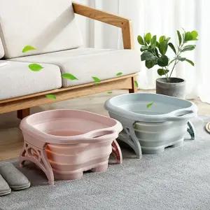 폴딩 접이식 족욕기 공간 활용 발 지압 마사지 족탕기 발마 좌욕기 안마기 미니 지기