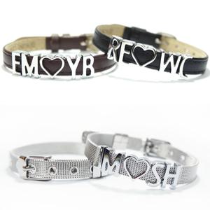 시계 타입 커플 이니셜 팔찌