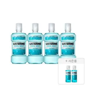 리스테린 쿨민트 마일드 750ml, 4개 + 증정(쿨민트 100ml, 2개)