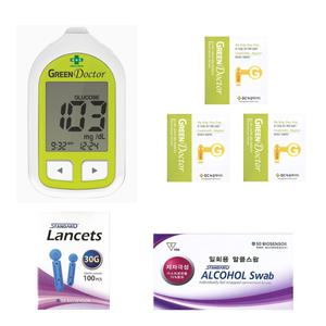 녹십자 그린닥터 혈당측정기 풀세트 (기계세트+시험지 150매+채혈침110개+알콜솜100매)