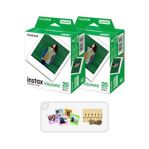 인스탁스 스퀘어필름4팩(40장)+포토액자세트+나무데코/즉석카메라필름