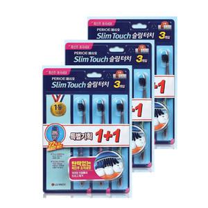 페리오 슬림터치 칫솔 3+3입 초극세모, 3개