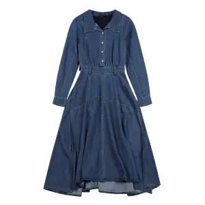 [코데즈컴바인](신세계 사우스시티) 오픈카라 뒷밴딩 A라인 원피스 (CJA-DO503W2)