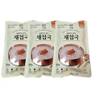 섬진강자연재첩수산 간편한 국내산  재첩국(500g) X 5팩, 10팩 / 하동식 저염식 해장국 즉석국 조미료 무첨가