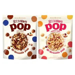 마켓오네이처 오 그래놀라 팝 초코아몬드 시리얼 520g, 1개+크랜베리 아몬드 시리얼, 520g, 1개