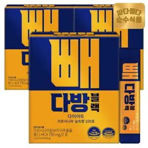 순수식품 빼다방블랙 커피 다이어트 음료 3박스(300포) 실속형 / 가르시니아 차전자피