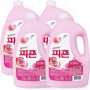 피죤 섬유 유연제 핑크로즈 3100mlx 4개