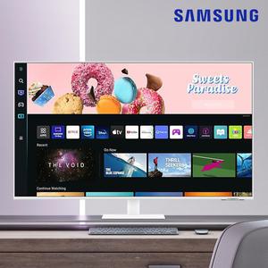 삼성전자 M7 43인치 화이트 스마트모니터 UHD 4K S43BM701 IPTV 게이밍허브 넷플릭스 유튜브 티빙 OTT 삼탠바이미