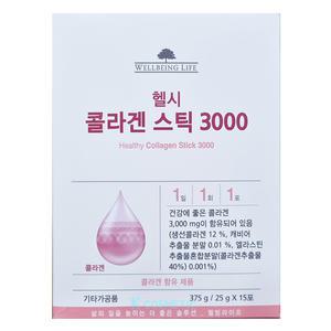 웰빙라이프 헬시 콜라겐 스틱 3000/25gx15포