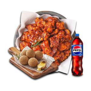 (멕시카나) 순살땡초치킨+더블치즈볼+콜라1.25L