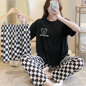 쉬블림로브 3피스(반팔+반바지+긴바지) 여성 홈웨어 잠옷 세트 GGWD0485