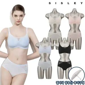 [방송히트]시슬리 언더웨어 SS15 속건 노와이어 레이스 퓨징 브라팬티세트