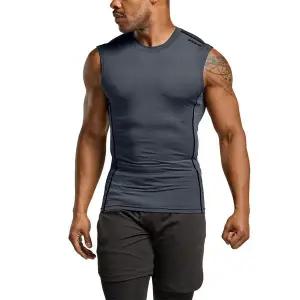 [CQR][한정특가] 테슬라 기능성 컴프레션 나시 민소매 머슬핏 쿨링 베이스레이어