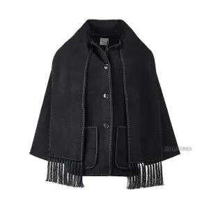 [롯데백화점]토템 FW25 여성 스카프 디테일 코트 244WRO918FB0292 001